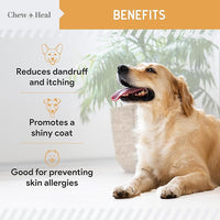 Wild Caught Omega 3 Fish Oil for Dogs -360 Softgel Capsules for Healthy Skin and Coat -Large 1000mg Dog Fish Oil Pills for Shedding, Dry Itching Skin -Pet Omega Salmon Supplement (2 Packs of 180)