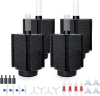 ALEGI 4 Pcs Large Aquarium Sponge Filter for 40-80 Gal Betta Fish Tank – Essentials for Fish - (Upgrade) 40-80 Gal 4 Pcs