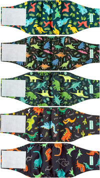 wegreeco Small Dog Diapers Male - Dinosaurs Park / Large / 5