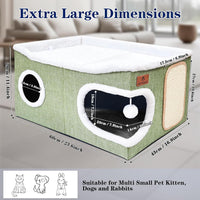 Extra Large Cat Beds for Indoor Cats - Green / Extra Large - image 2