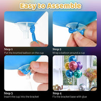 JOYYPOP 4 Sets Balloon Stand Kit For Table - 24 Pack Clear - image 4
