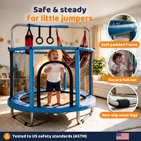 Happin 55’’ Trampoline for kids Safety Enclosure - Total Blue / Adventure - image 3