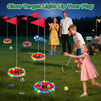 VATOS 2-in-1 light up golf set for kids with glowing targets and clubs - view 3