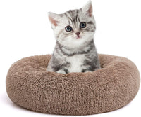 MIXJOY Orthopedic Dog Bed Comfortable Donut Cuddler Round Pet Beds - XS(20’’x 20’’) / Brown