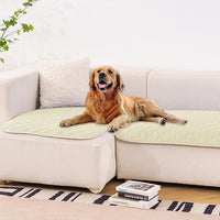 gogobunny 100% Double-Sided Waterproof Dog Bed Cover Pet Blanket Sofa Couch Furniture Protector for Puppy Large Dog Cat, Reversible (32x53 Inch (Pack of 1), Dark Cream/Light Cream)