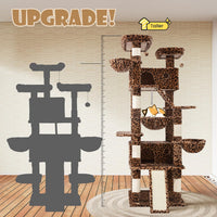 SHA CERLIN 81in Multi-Level Tall Cat Tree Tower for Indoor - Leopard Print - image 4