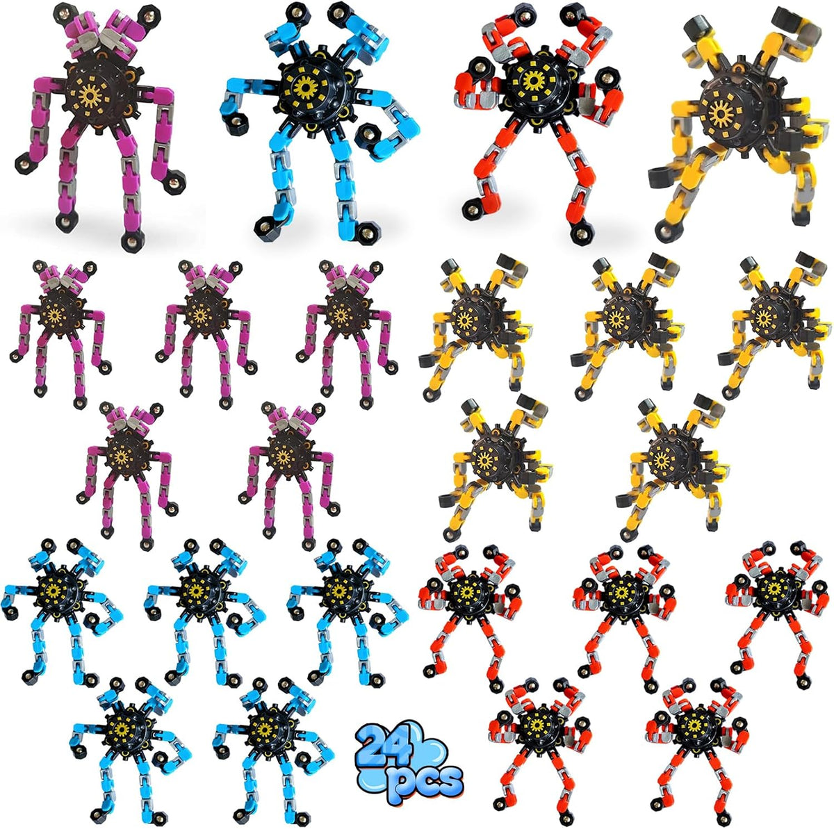 12 Pack Funny Sensory Fidget Toys - Multicolor - 24pcs
