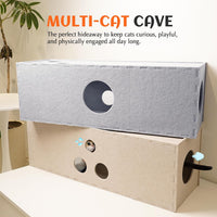 PETKARAY Cat Tunnel, Original Cat Hideaway Cave for Indoor Cats - Straight Tunnel / Beige - image 3
