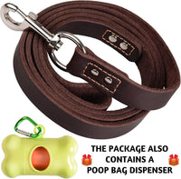 ADITYNA Leather Dog Leash for Large, and Small Dogs - L - 6 ft x 3/4 inch / Brown - image 4