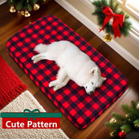 Dog Bed Covers Replacement Washable Elastic Edged 36" x 27" x 6" – Essentials for Dogs - Red Lattice / 52.0"L x 28.0"W x 5.0"Th - image 2