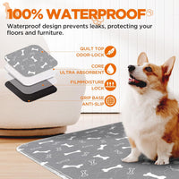 Washable Pee Pads for Dogs, 18"x24" - Gray / 31*36 Inch (Pack of 2) - image 2