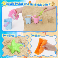 FUSPWEAO Beach Toys with Castle Bucket - image 3