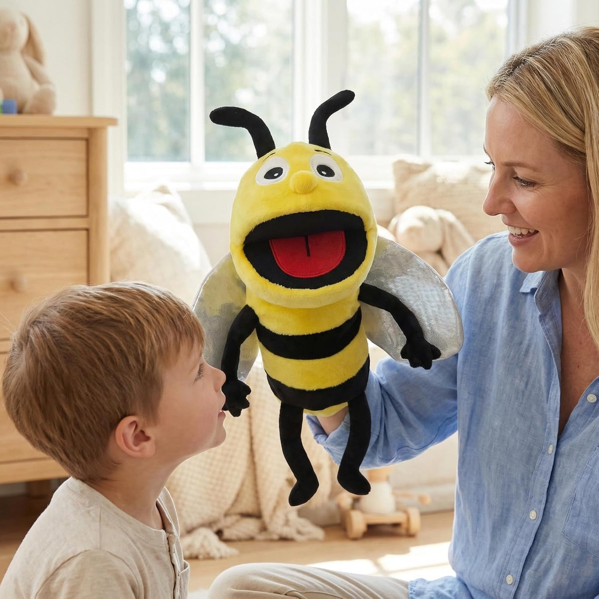 Marine Animals Hand Puppets for Kids, Toddler Includes Sharks - Bees / Insects - image 4