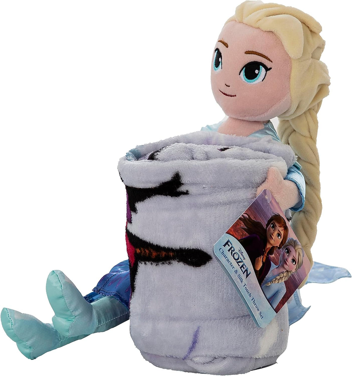 Northwest Character Hugger Pillow & Silk Touch Throw Blanket Set - Frozen 2 - Friends in Leaves - image 2