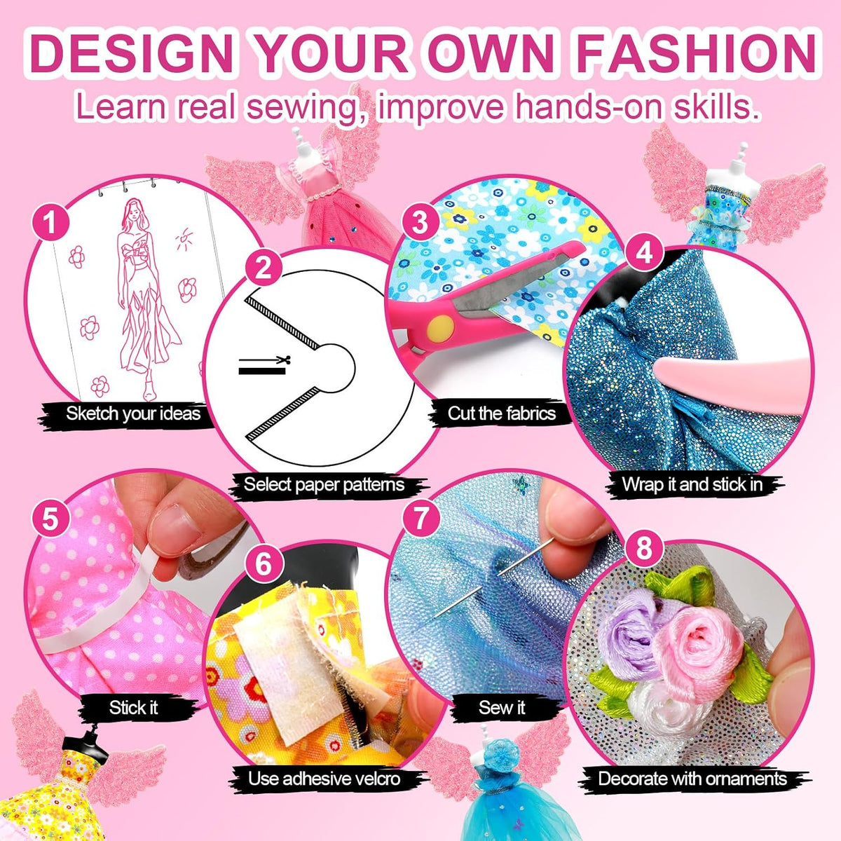 Axirata 1500+PCS Fashion Designer Kit for Girls with Fashion - 1500+PCS Fashion Design Kit - image 4