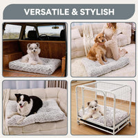 Large Dog Crate Bed Mat, Washable Plush Pad for Large Breeds – Essentials for Dogs - Gray / 23.0" L x 18.0" W x 3.0" Th - image 3