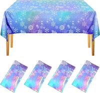 NOVWANG kids party tablecloth 4-pack in red, yellow, cloud and cow print - view 4