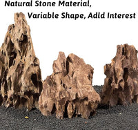 PINVNBY Dragon Stone Ohko Natural Aquarium Rocks - Mixed Sizes Perfect for Reptile & Amphibian Tanks - 4.5 lbs
