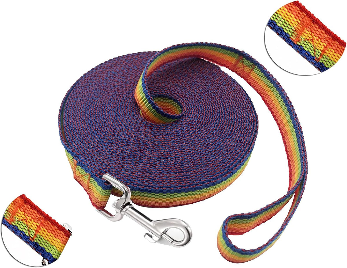 SALO Nylon Training Dog Leash for Small Medium Large Dogs - Colorful / 3/4 inch x 15 feet - image 2