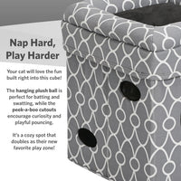 MidWest Homes for Pets Feline Nuvo Curious Cat Cube - Gray / Small - image 4