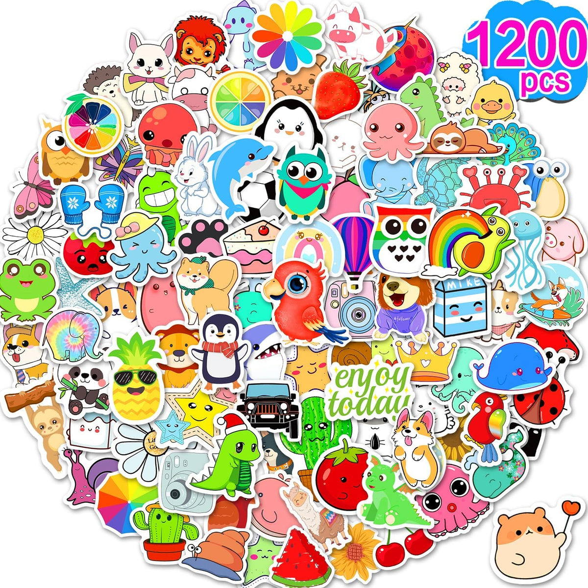 Apakkai 600 Pcs Cute Stickers for Kids - 1200PCS