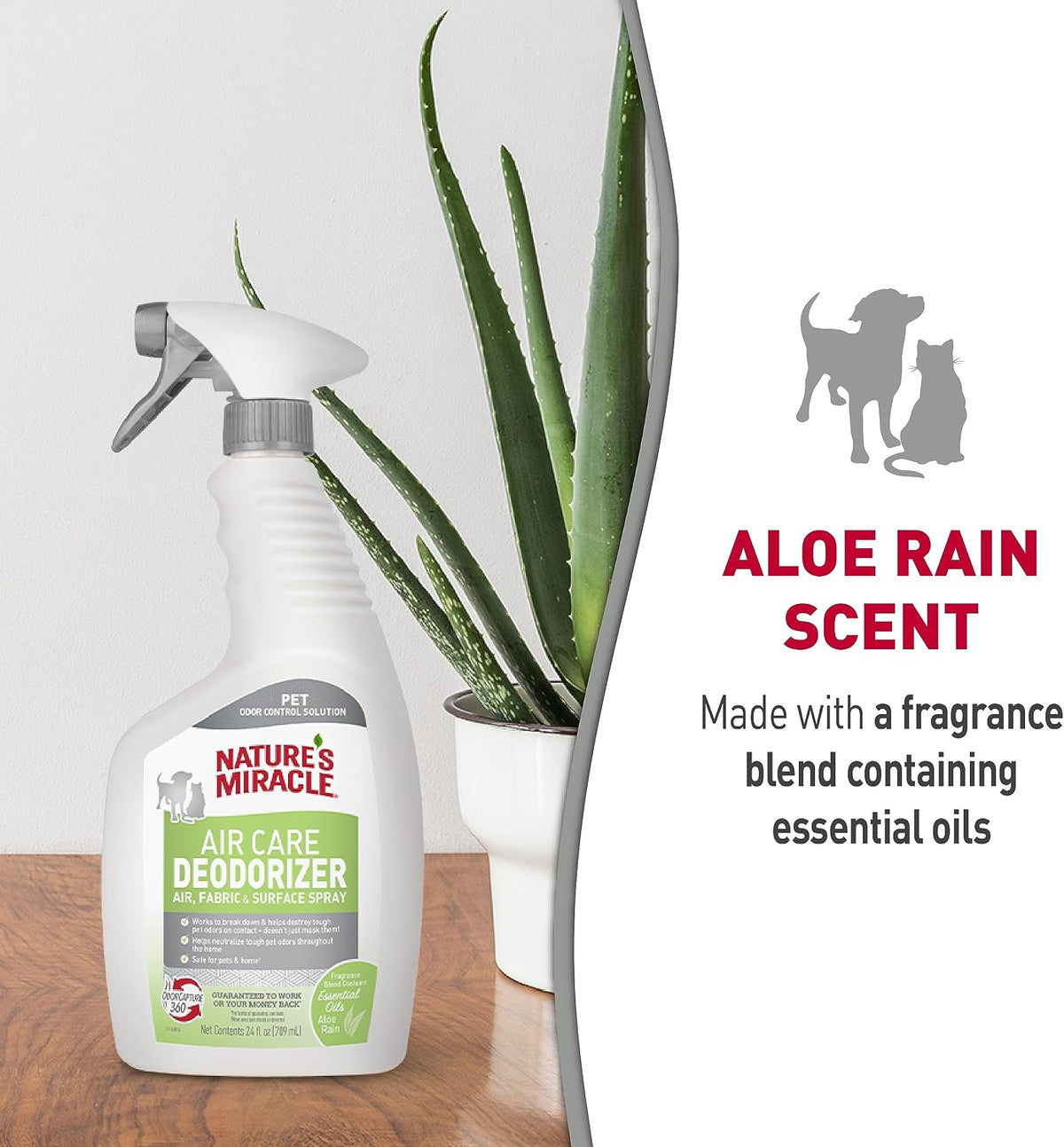 Nature's Miracle Air Care Spray for Multiple Surfaces - Aloe Rain / 24 Ounce (Pack of 1) - image 3