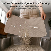OHMO Large Cat Litter Mat - Beige / 23.5x16" - image 4
