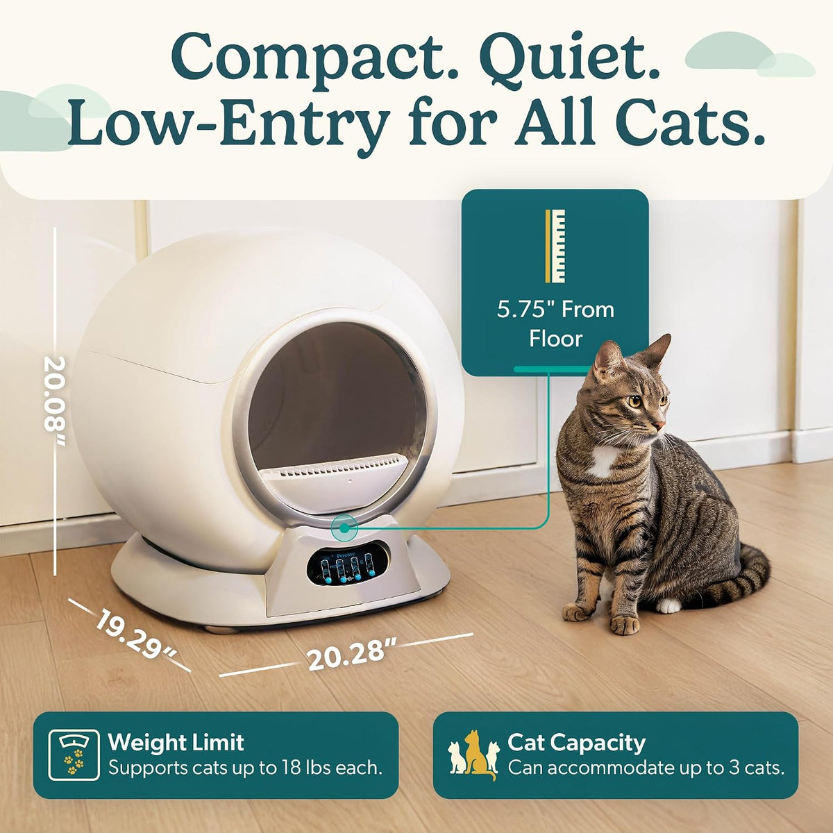 Petcove PurrTek Automatic Litter Box Self Cleaning 5GHz Wi-Fi - Large - image 4