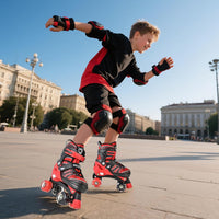 SULIFEEL Adjustable Kids Roller Skates, Light up Wheels – Fun for Kids & Family - A Spider Red / Medium - Big Kid - image 4