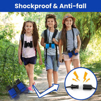Dr. Anison kids binoculars set in blue with canvas bag and neck strap - view 23
