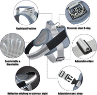 Bolux Dog Harness, No-Pull Reflective Dog Vest - X-Large (Pack of 1) / Silver - image 2