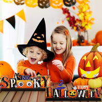 3 Pieces Halloween Table Decorations Wooden Centerpieces – Fun for Kids & Family - image 3