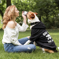 Dog Basic Hoodie Soft Dog Clothes Cold Weather Sweaters for Medium - Skull / XXL (Back: 30.71",Chest:37", 55-80lbs) - image 3