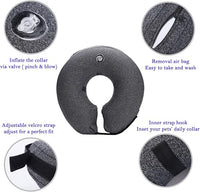 Katoggy Inflatable Cone Collar for Surgery, Soft Adjustable Blow Up Donut E-Collar for Small Medium Large Dogs and Cats