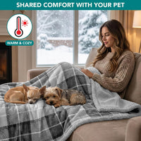 PetAmi Waterproof Dog Blanket for Medium Large Dog Pet, 60x40 - Medium 29 X 40 Inches / Plaid Light Grey - image 4