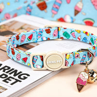 ARING PET 2 Pack Cat Collar-Cute Cotton Cat Collar Breakaway - Summer Ice Pop & Whale - image 3