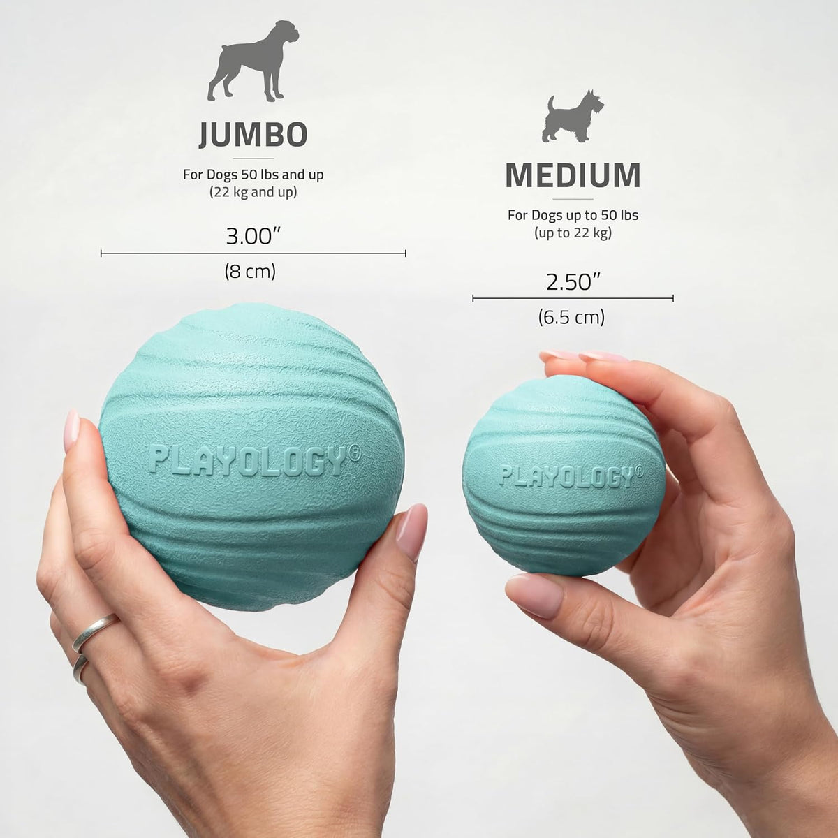Playology Durable Large Dual Layer Dog Ball, Peanut Butter Scent - Jumbo / Peanut Butter - image 3