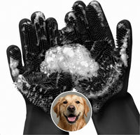 2-in-1 Cat and Dog Washing Gloves with 3000 Soft Bristles – Essentials for Dogs - Black