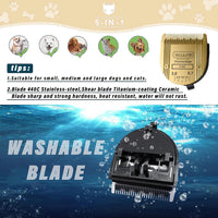 3-Pack 5-in-1 Replacement Blade Compatible with Wahl Animal Bravura - Gold / 3 Pack - image 3