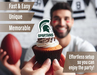 Ohio State Merch Cupcake Toppers & Decorations OSU Party Cake Decor - Michigan State Spartans - image 3
