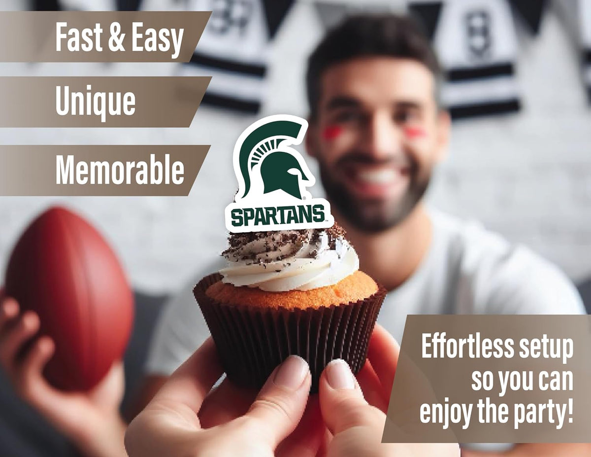 Ohio State Merch Cupcake Toppers & Decorations OSU Party Cake Decor - Michigan State Spartans - image 3
