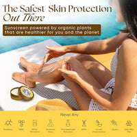 Beef Tallow Sunscreen Organic with Non Nano Zinc Oxide Formula for Daily Protection, 4oz Reef Safe Sunblock, SPF 30 All Natural Chemical Free Sunscreen, Made in USA, Natural Organic Sunblock for Skin
