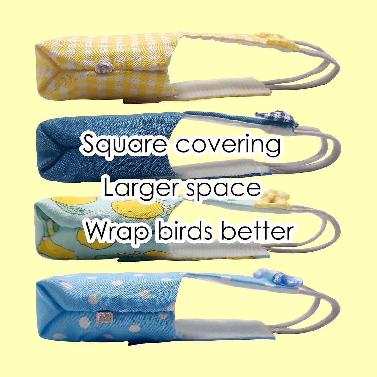 VANFAVORI Bird Diaper Flight Suit with 80-inch Leash, M Size - Blue with White Dots - image 2