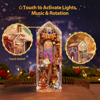 Tonecheer DIY Book Nook Kit 3D Wooden Puzzle Fairy Tale Miniature - Enchanted Rose - image 4