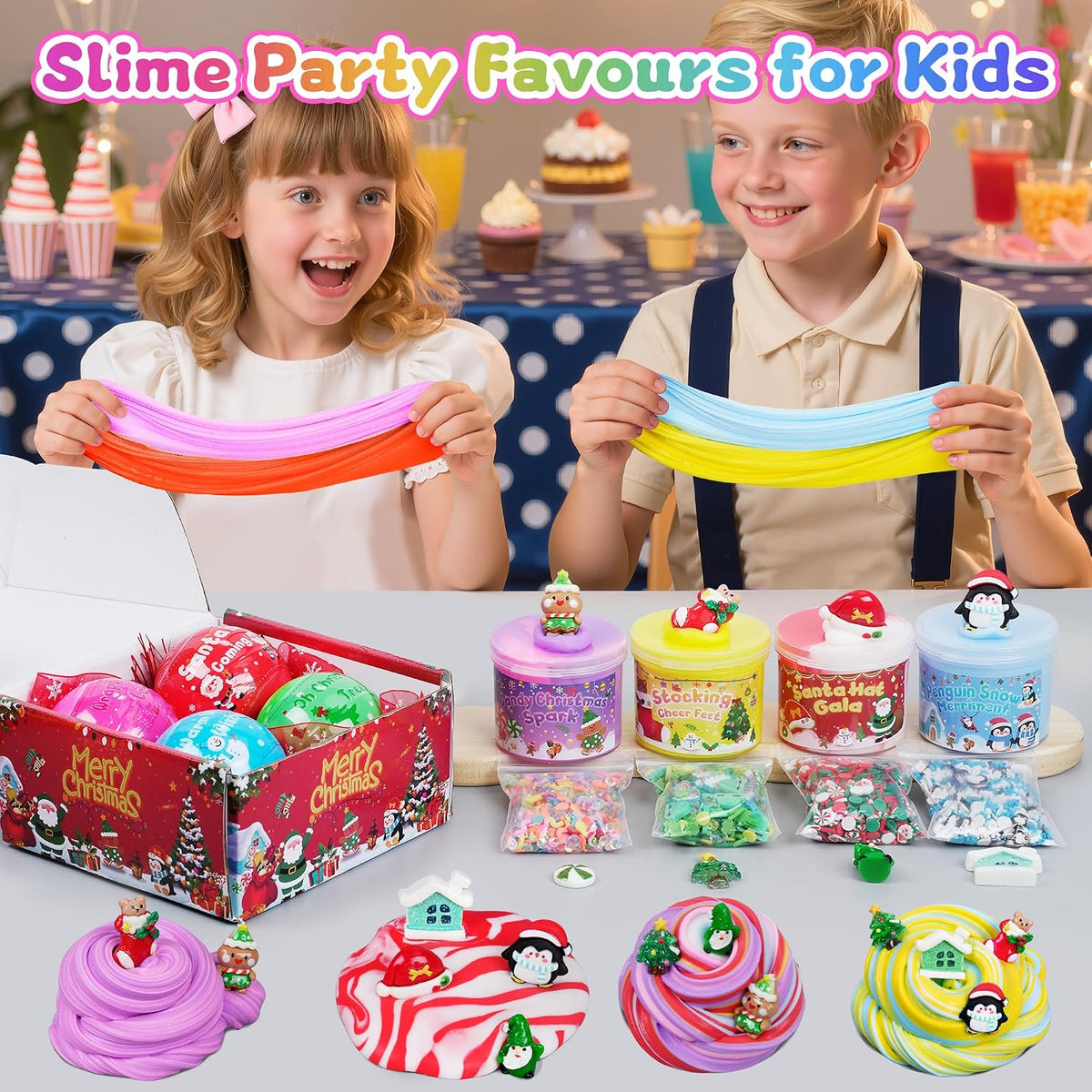 Astronaut Galaxy Slime for Kids, Big Slime Bucket with Clay - Christmas Stocking Stuffers - image 4