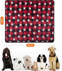 Waterproof Dog Blankets for Large Dogs 50"x60" Dark Grey – Essentials for Dogs - Paw Red / 50"x60" - image 2