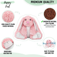 Bunny Microwavable & Weighted Stuffed Animals - Pink Bunny - image 2