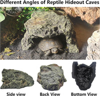 BNOSDM Reptile Hideout, Tortoise Hide Cave, Resin Rock - L-7.87x5.9x3.34inches - image 3