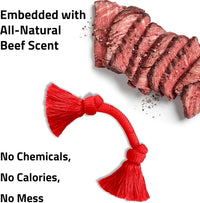 Playology Tug Rope Dog Toys for Large Dogs, Peanut Butter Scent - Medium / Beef - image 3