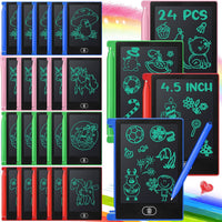 Zhehao 24 Pack 4.5" LCD Writing Tablet for Kids - Vibrant Colors / Classic